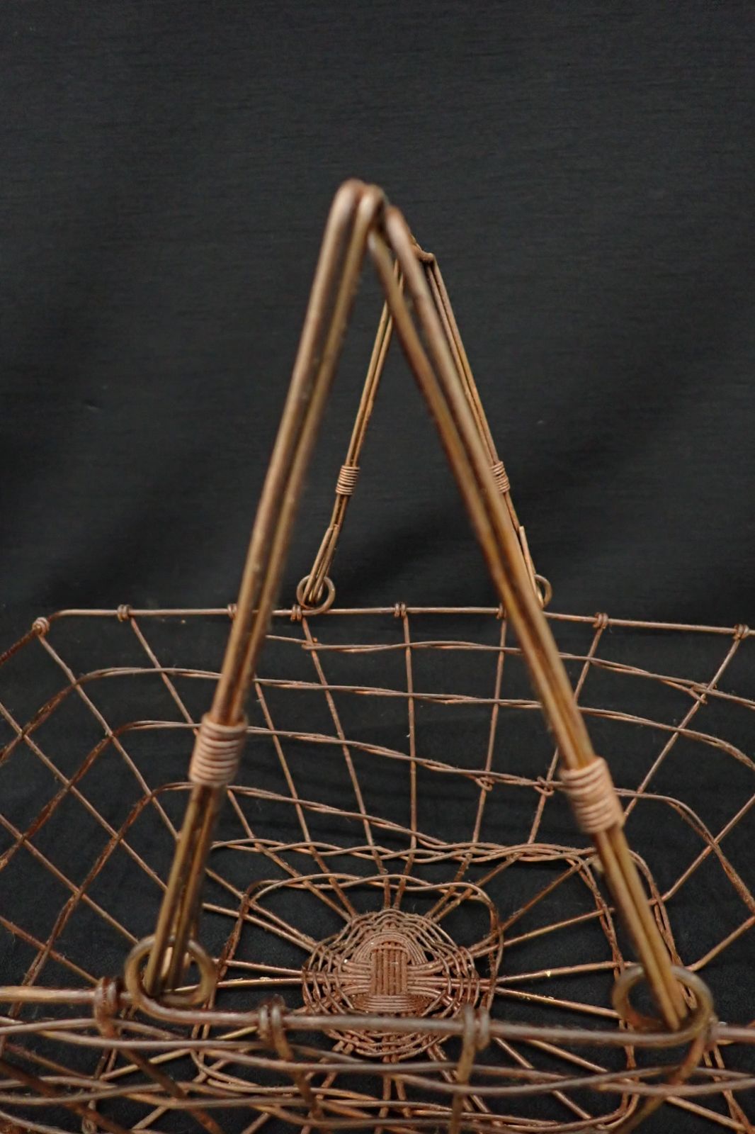 フランスアンティーク＊シャビーなアイアンバスケット フランス