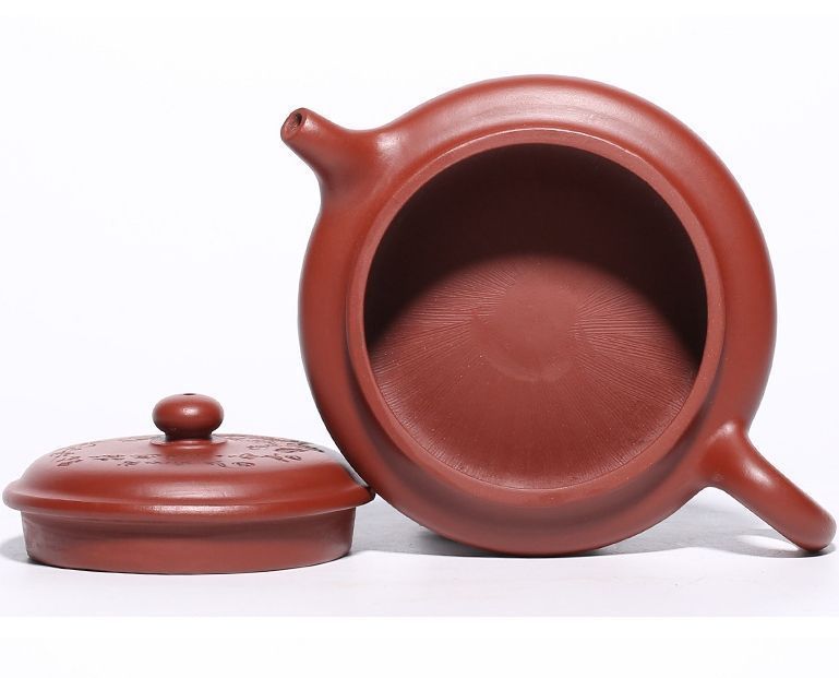 ♢中国？紫泥 梨地 紫砂 竹節 浮き彫り文様 茶壺？宜興窯 煎茶 茶道具