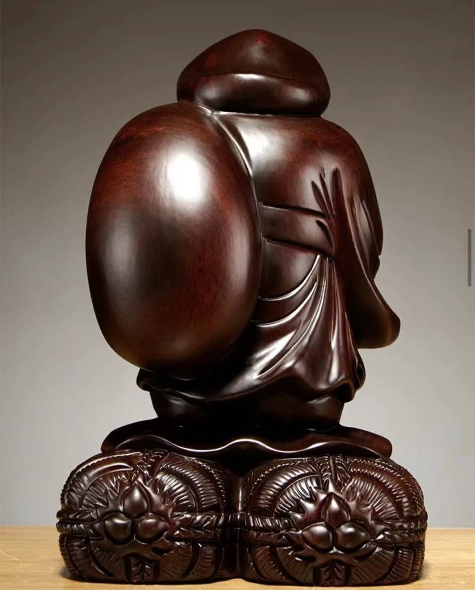 木彫り仏像 【大黒天（大黒尊天）】 柘植 高さ10cm 開運招福・五穀豊穣