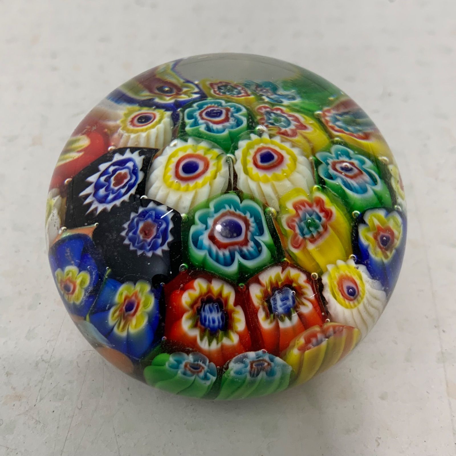 ベネチアンガラス ムラーノ ミルフィオリ ペーパーウェイト - メルカリ