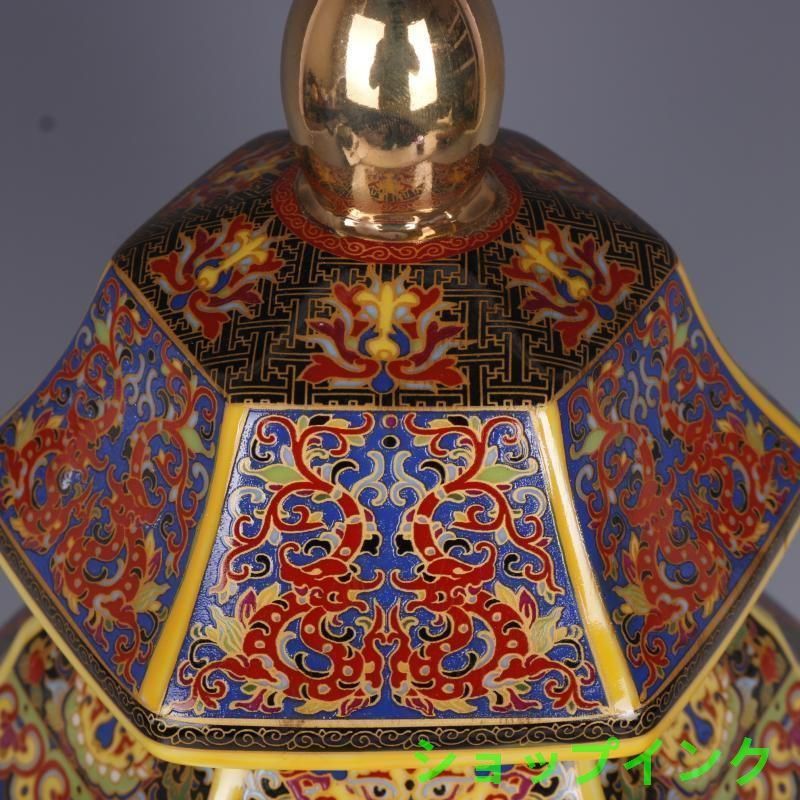 大清雍正琺瑯彩花鳥紋四方瓶 景徳鎮 陶磁器 装飾品 現代工芸品 美術品