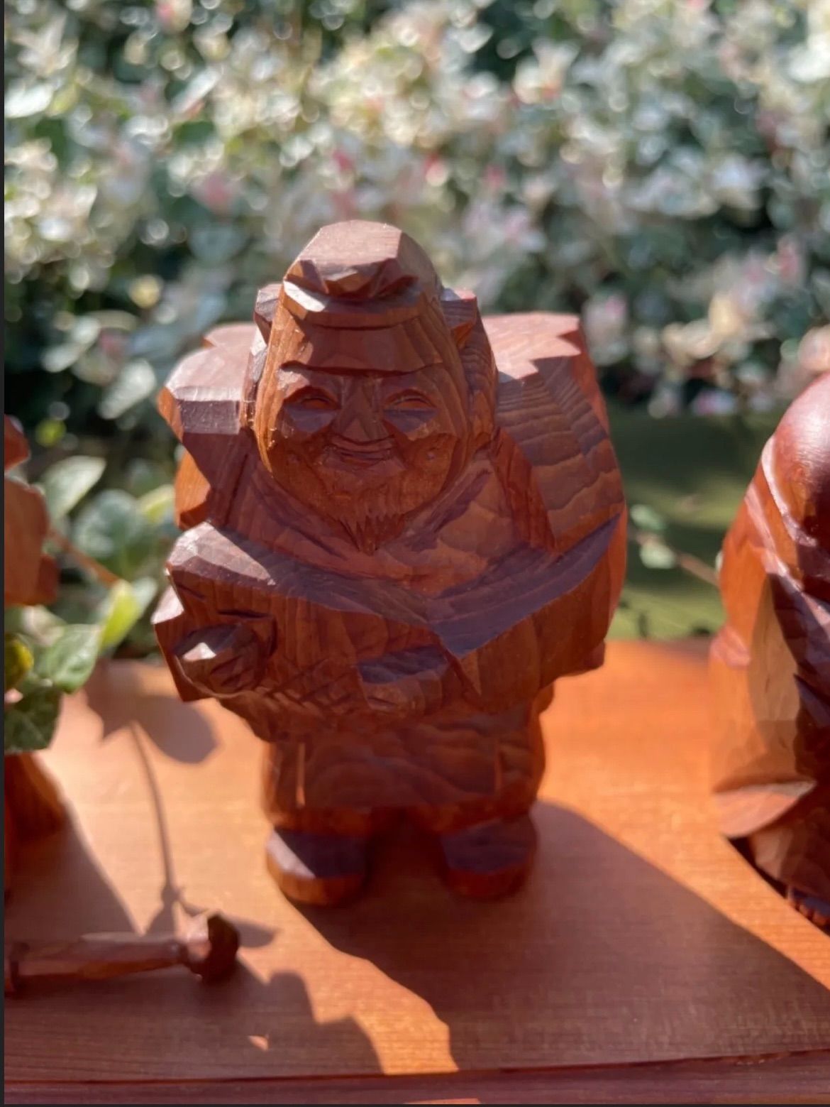 台座付き木彫り七福神 サイズ セール 9❌53❌17㎝（飾った状態) 木彫り