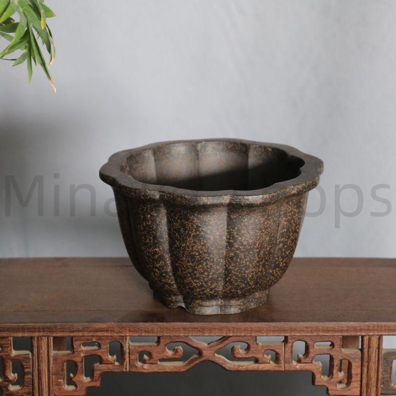 雲脚蓮華鉢 紫砂の鉢 盆栽鉢 植木鉢 小品盆栽鉢 大品盆栽鉢 雲脚蓮華鉢