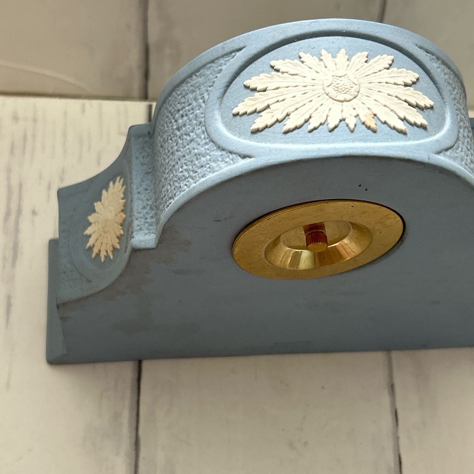 置時計 ウエッジウッド ジャスパーウェア ペールブルー ファイン