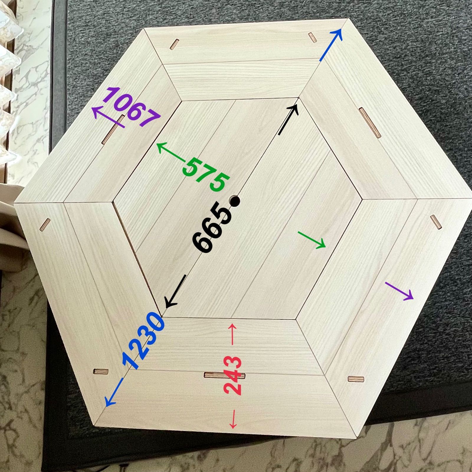 小売 組み立て簡単！ヘキサテーブル/キャンプテーブル/囲炉裏テーブル
