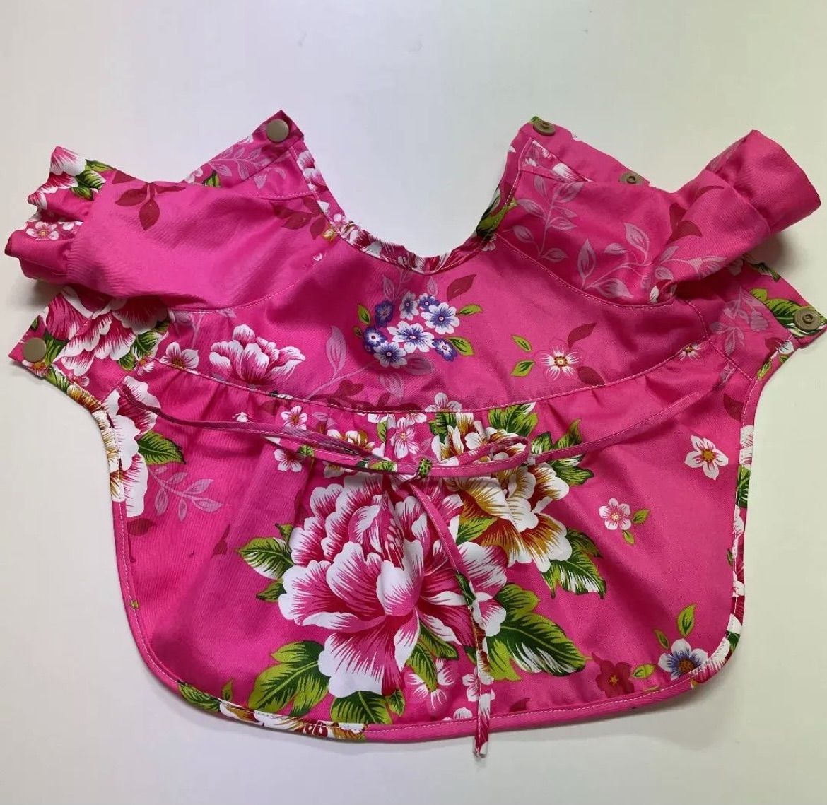 犬服ハンドメイド＊Pink*花ꕤ花ワンピ