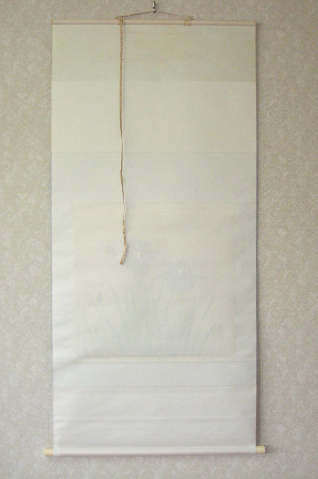 真筆】 掛け軸 掛軸 菖蒲（しょうぶ）◇井上秀城 共箱・タトウ箱付