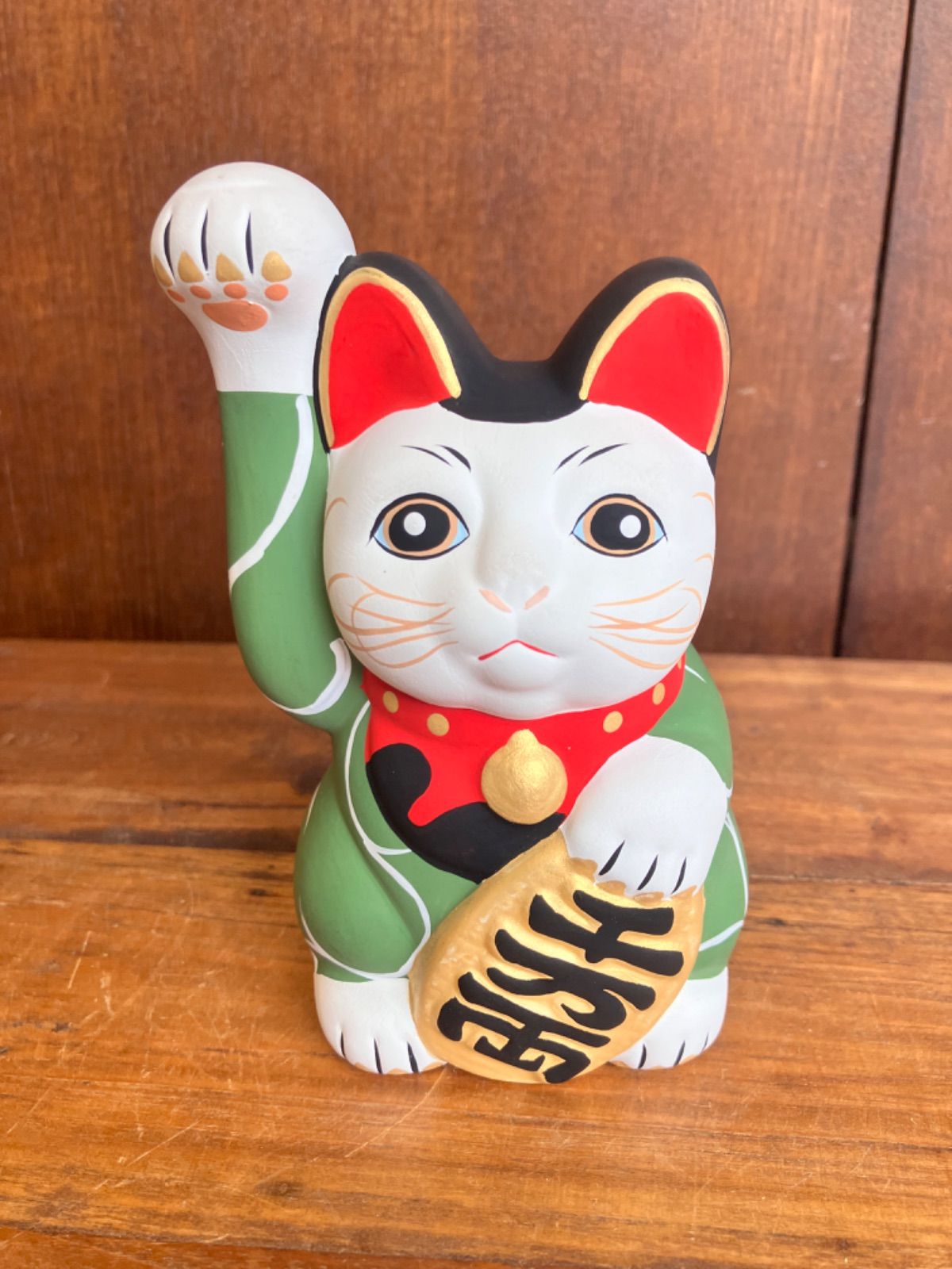 招き猫 特大招き猫 年代物 幸運の置物｜幸運招き猫 縁起物 陶器