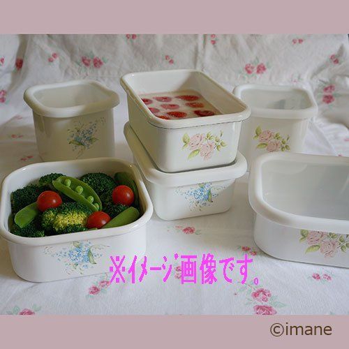 イマンダイアナローズ 蓋付きバケツ 新品未使用 廃盤 レア ホーロー