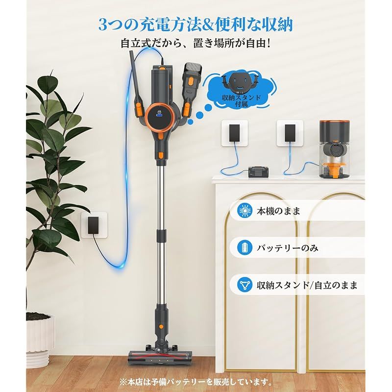 掃除機 コードレス【45000pa強力吸引・60分連続稼働】CEUKOZ