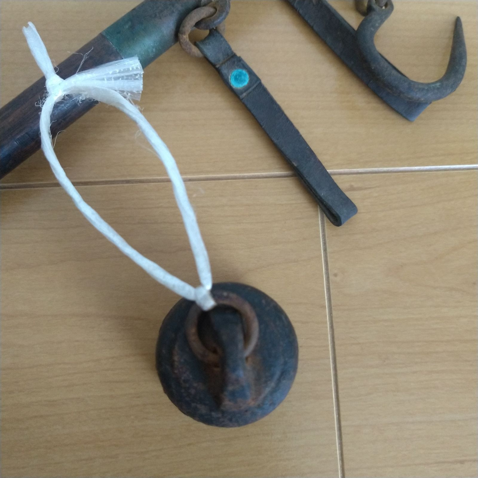 棒秤 江戸時代 骨董品 竿秤 さおばかり 定錘 アンティーク 分銅付