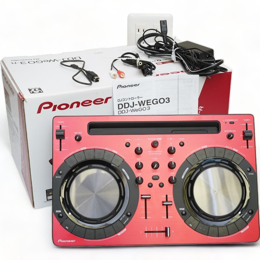 Pioneer DJコントローラー DDJ-WEGO-3 赤 保護カバー付き Pioneer DJ