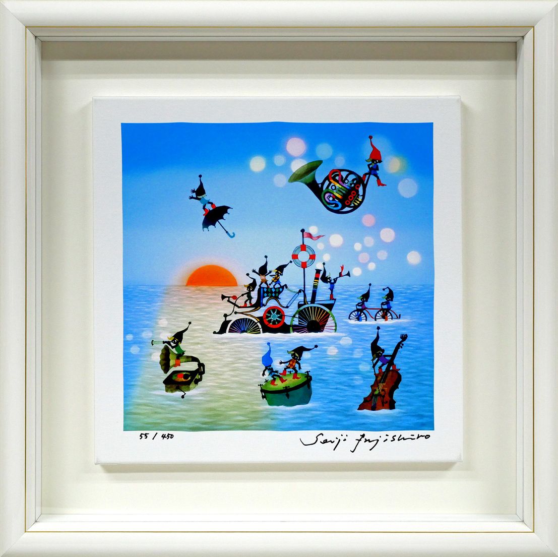 藤城清治「こびとの旅立ち」5/500 藤城清治「こびとの旅立ち」5/500