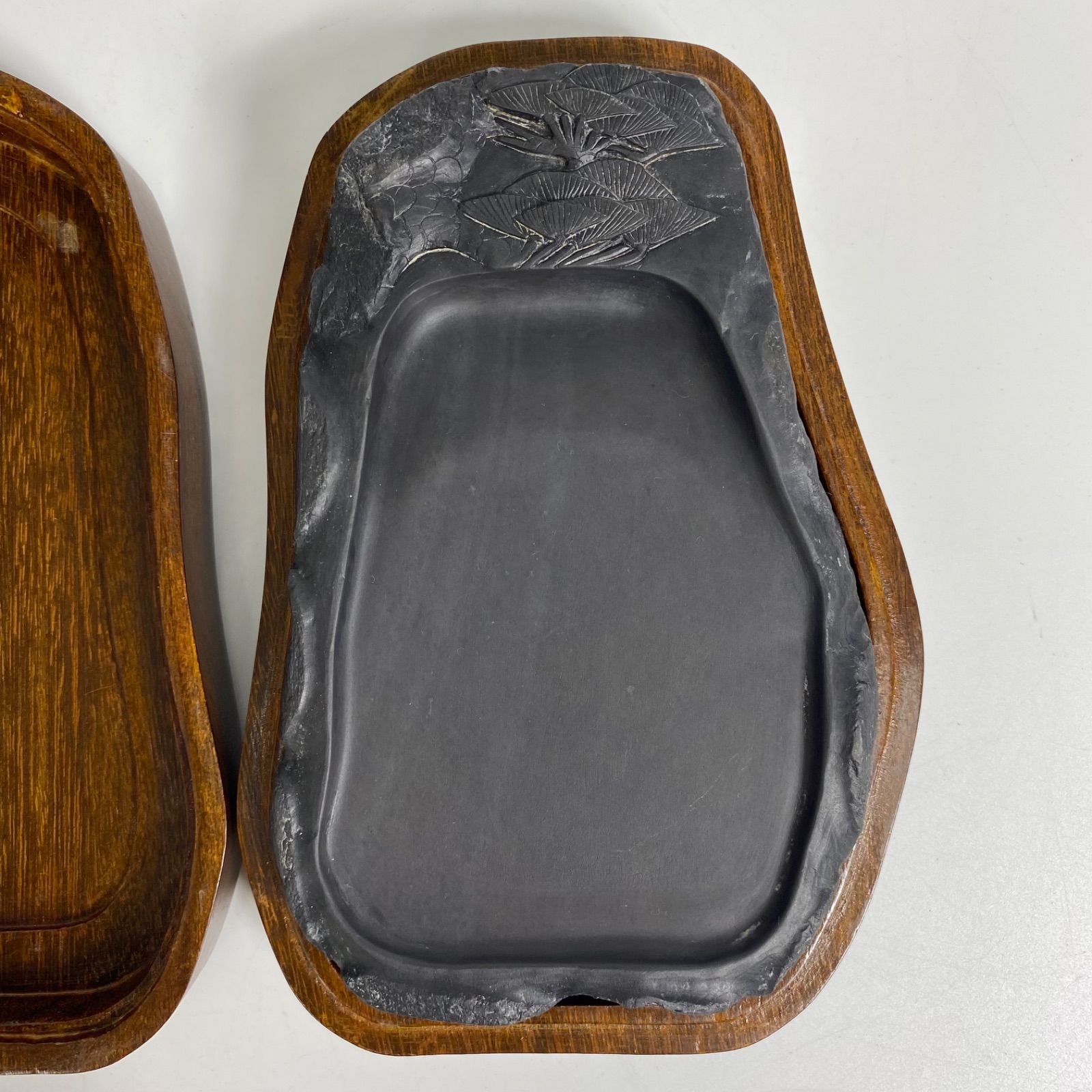 最終値下げ】中国古美術 彫刻硯 龍彫 寿字 蝙蝠文 書道具 文房四宝