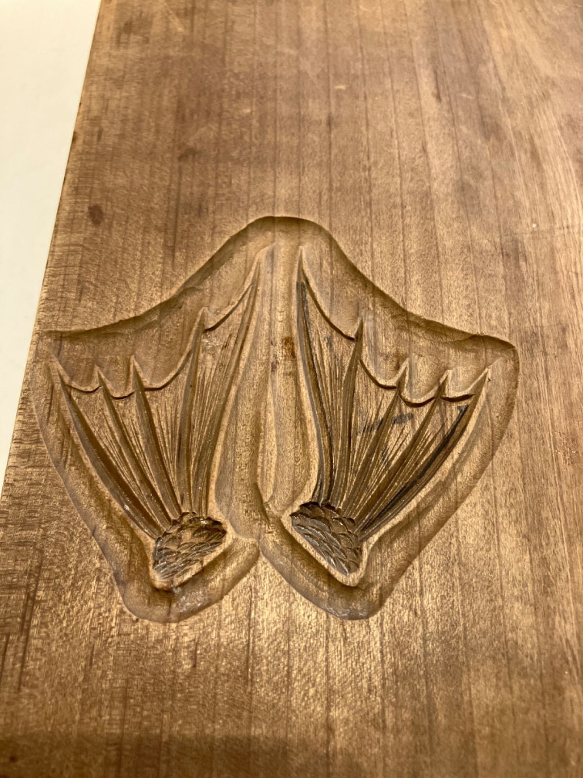 落雁木製型、大鯛 干菓子木型 鯛と丸鯛 ※受注生産：納期