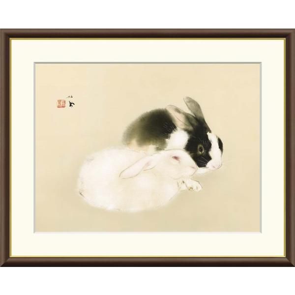 横額 刺繍 竹内栖鳳の絵をモチーフに 横額 刺繍 竹内栖鳳の絵をモチーフに