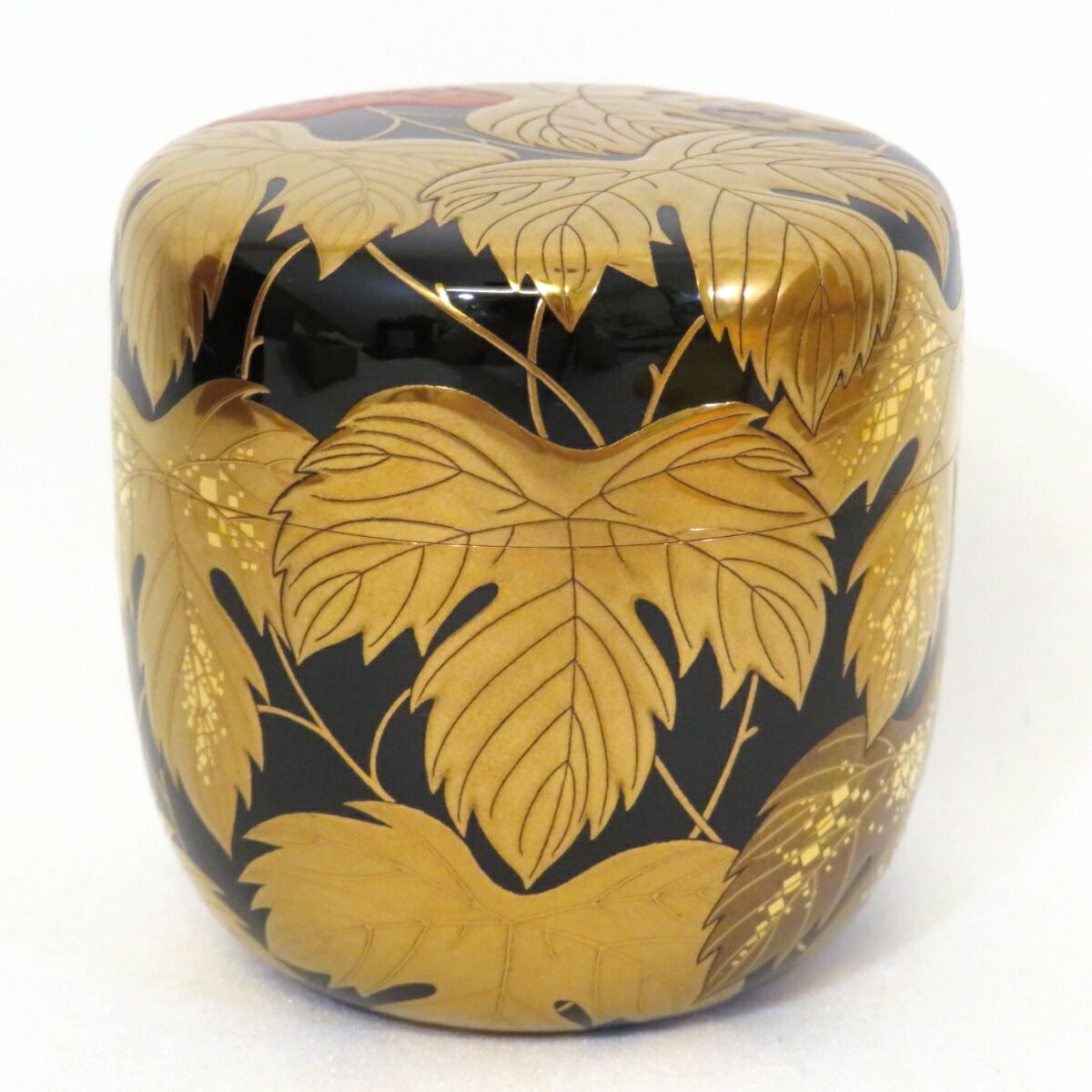 茶道具漆芸加州二代目山下甫斎作扇面大棗銘有