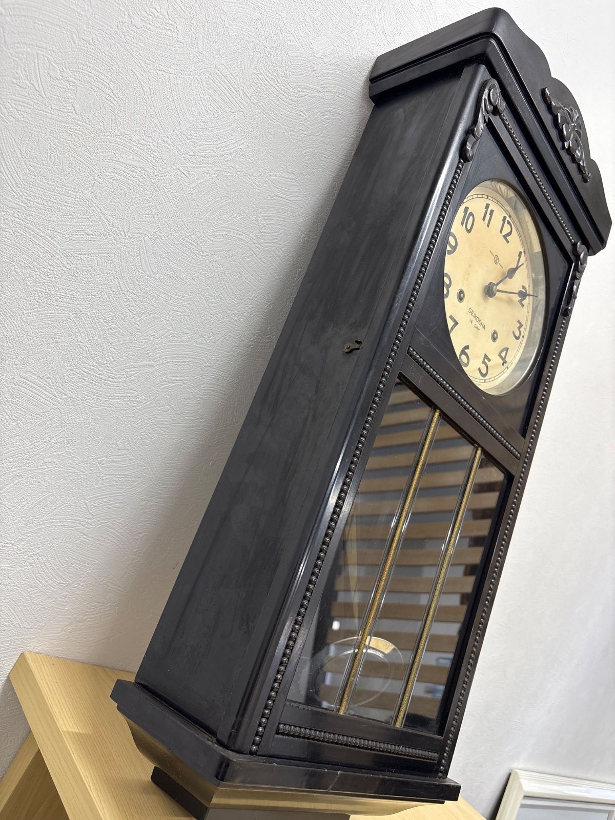 精工舎 SEIKOSHA 掛け時計 柱時計 八角 ゼンマイ時計 【公式通販】