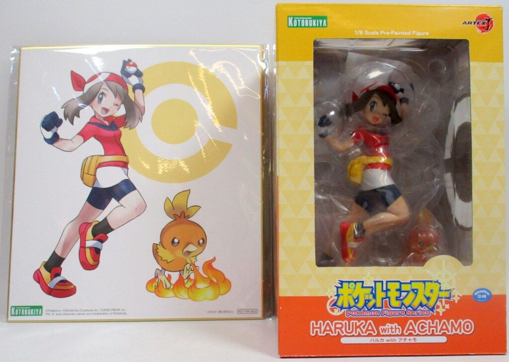 コトブキヤ ARTFX J ハルカ with アチャモ 特典イラスト色紙付き ARTFX