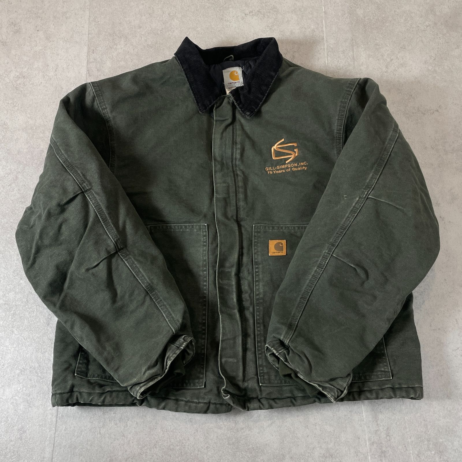 カーハートcarhartt トラディショナルジャケットモスグリーンカーキ