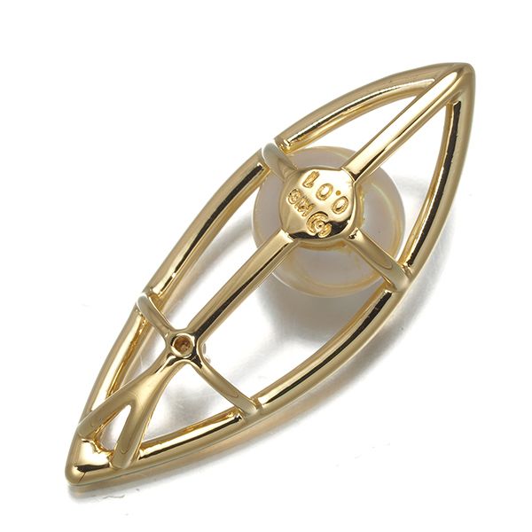 田崎真珠TASAKI K18ダイヤパール デザインペンダントトップ