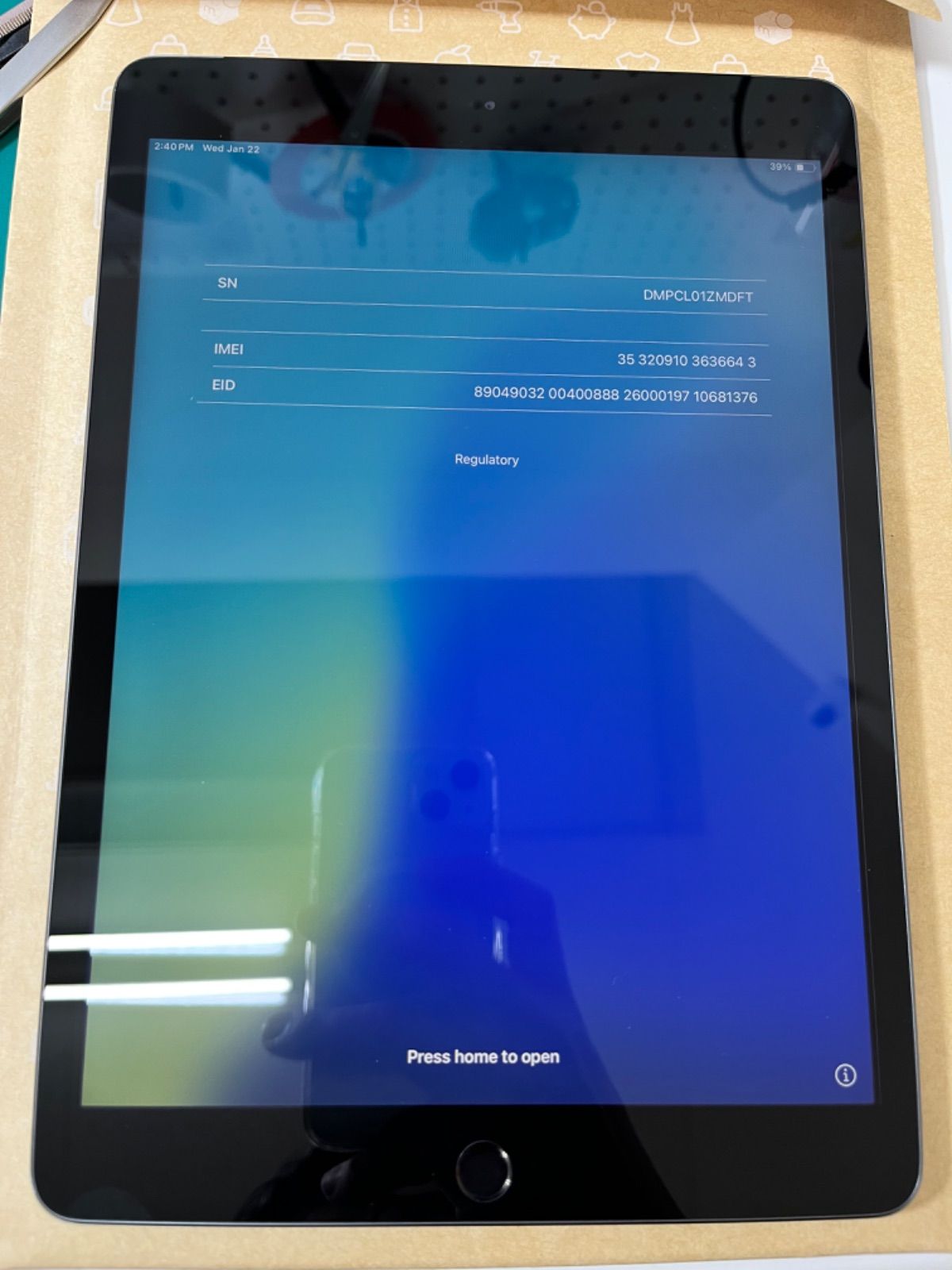 純正買取品】iPad 第7世代 セルラーモデル トップ 32GB スペースグレイ