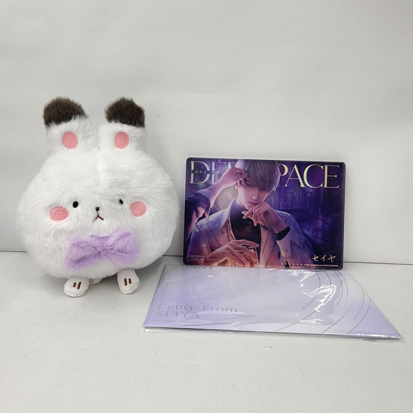 恋と深空 日本語版VIP特典 セイヤ アクリルブロック、ぬいぐるみ、手紙