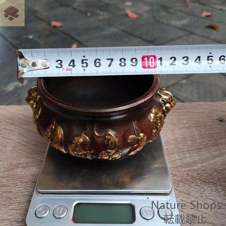 銅 細工 十二支香炉 茶道香炉 挿し香炉 仏堂香炉 装飾品 工芸品 置物 銅