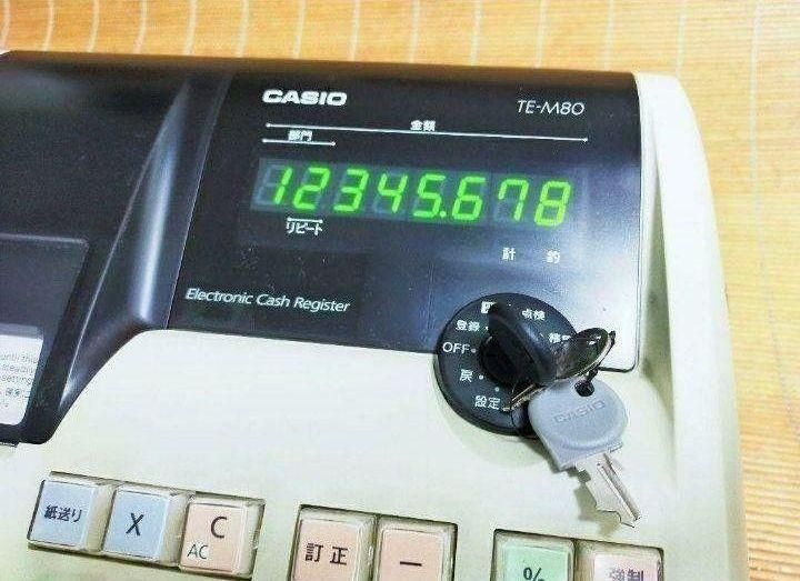 CASIOレジスターTE-M80 中古品 カシオレジスター TE-M80 中古品 人気
