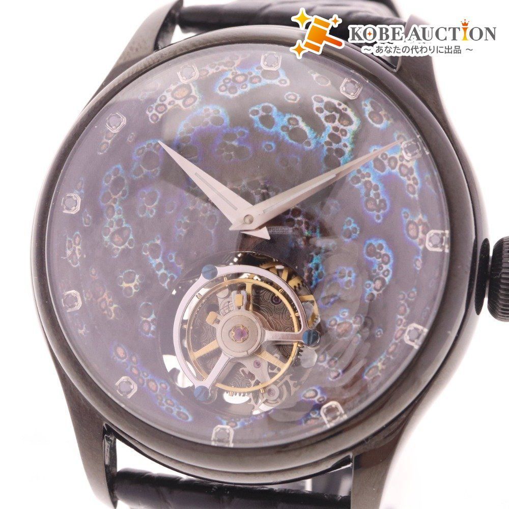 深見東州 晴天でキラキラと輝く白山と柴山潟 トゥールビヨン 手巻き 時計