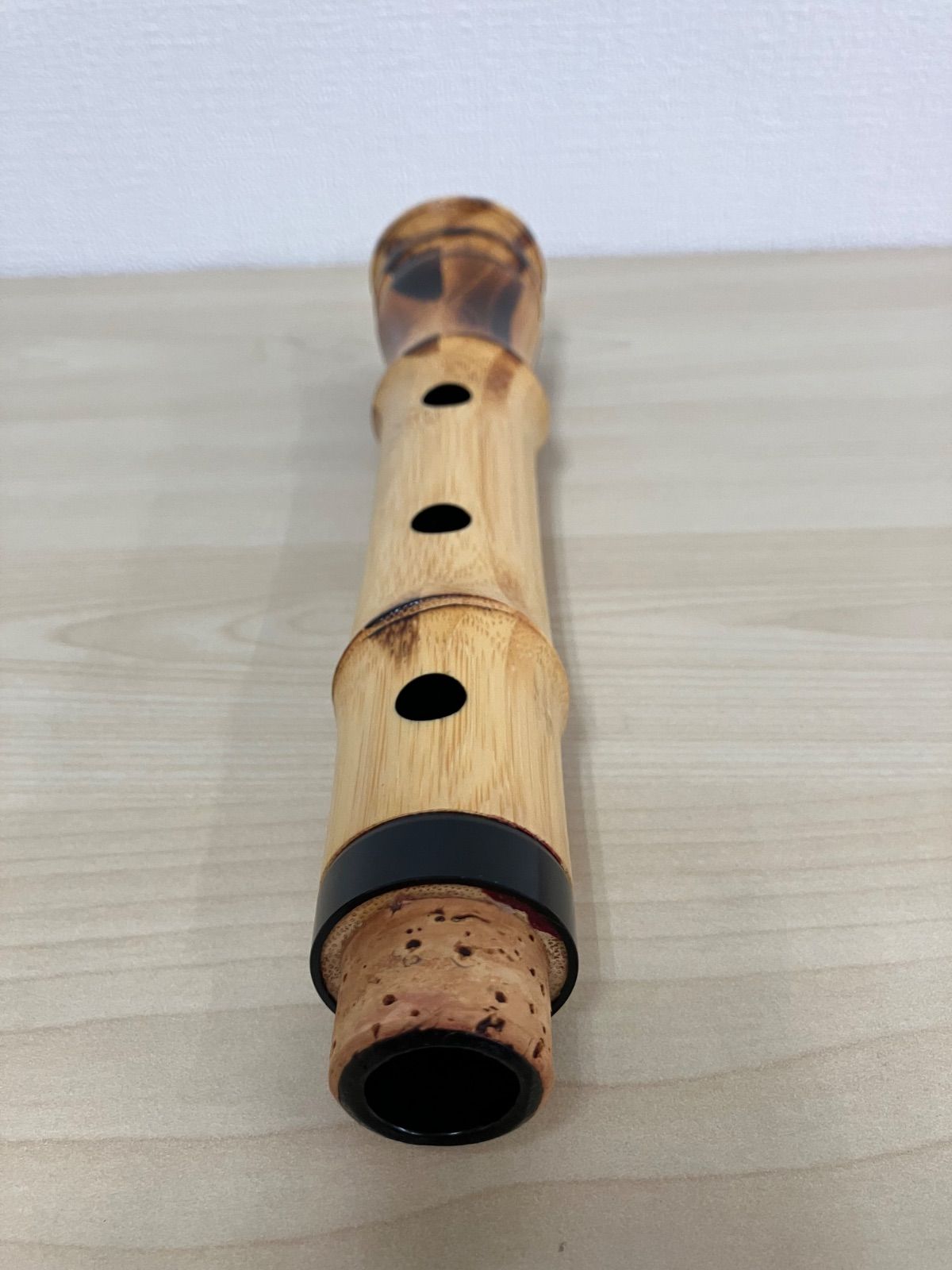 P/胡蝶宝 尺八 工場 合竹 曲管 節あり 琴古流 1.8尺 P/胡蝶宝 尺八 合