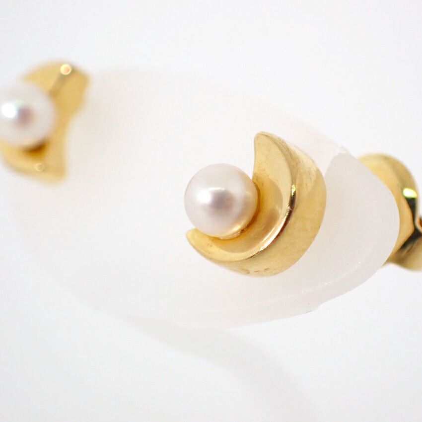 MIKIMOTO ミキモト/K18パールダイヤピアス /3.0g/ABランク/89