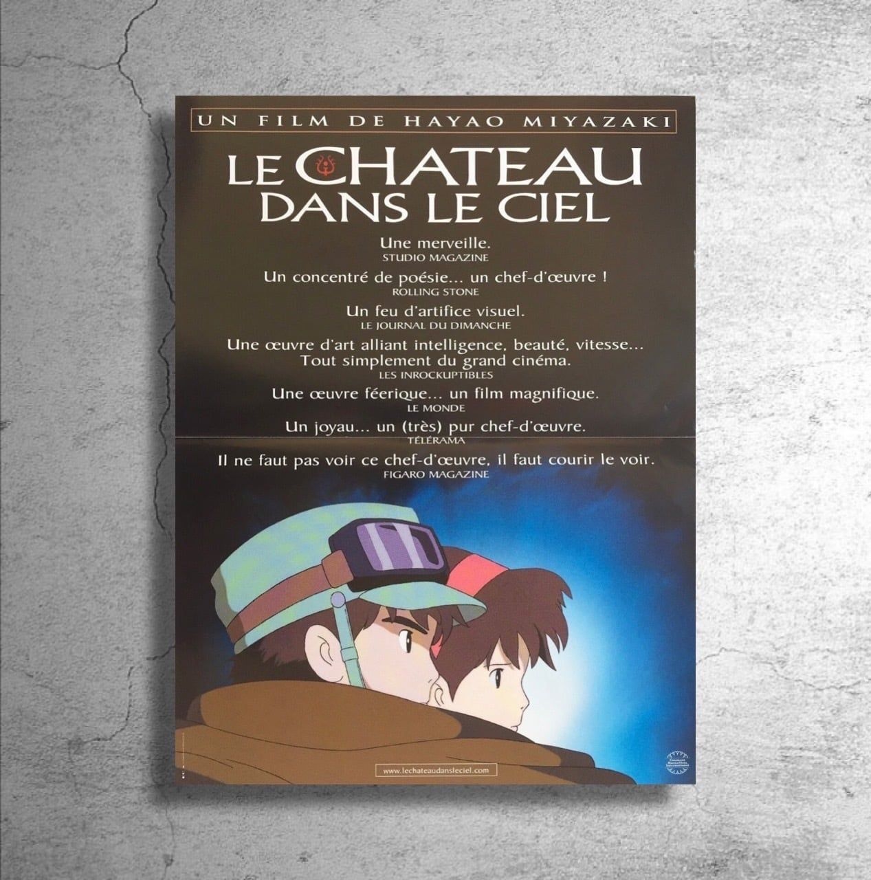 宮崎駿監督映画『天空の城ラピュタ』フランス上映時の告知ポスター