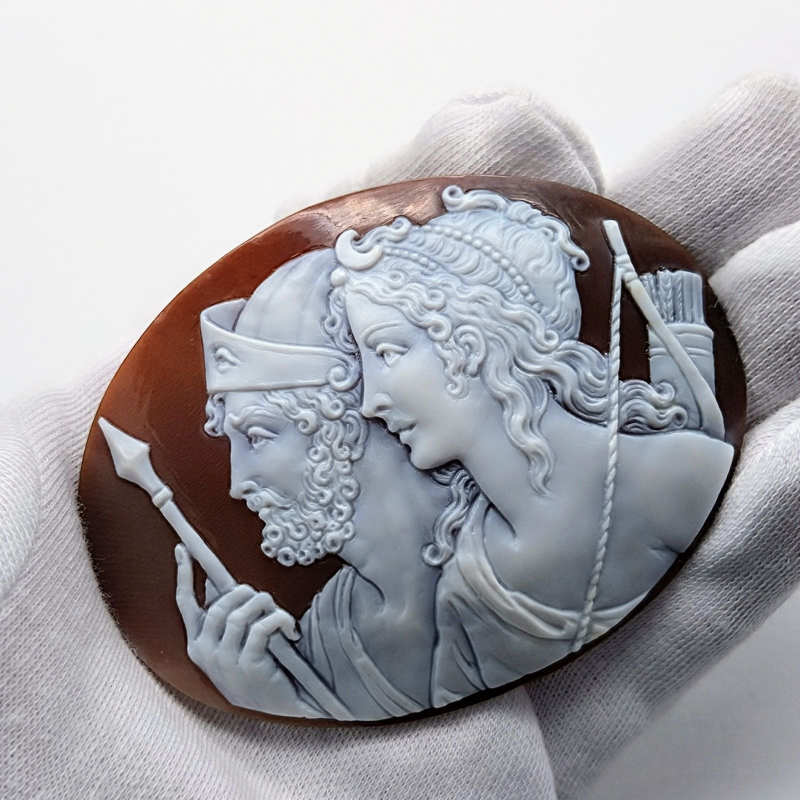 シェルカメオオーバルルースアメンドーラ