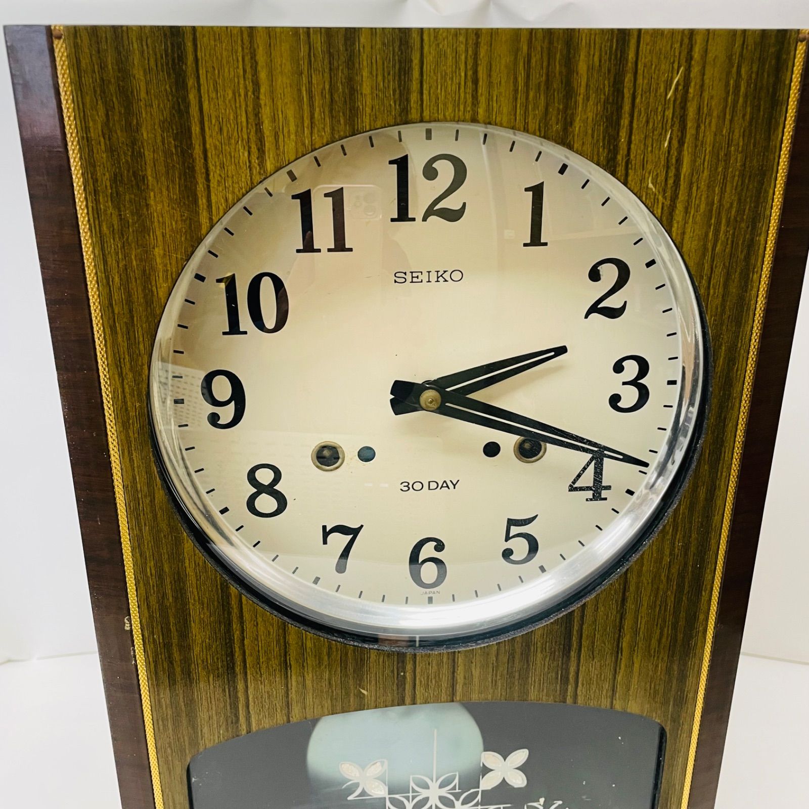 SEIKO セイコー ゼンマイ式 振り子時計 30DAY 手巻き式 掛け時計 昭和