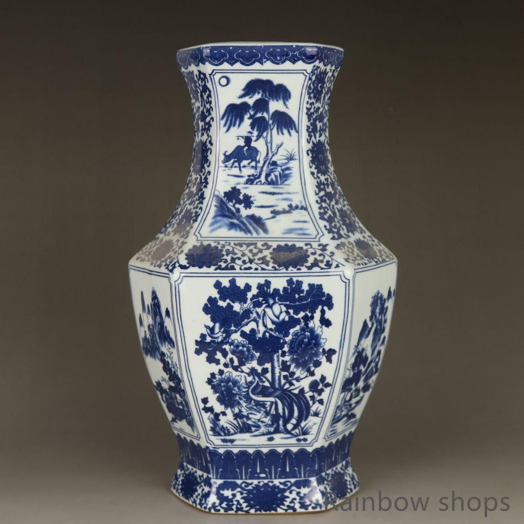 宋汝窯手製青釉支釘双龍尊瓶 景徳鎮 陶磁器