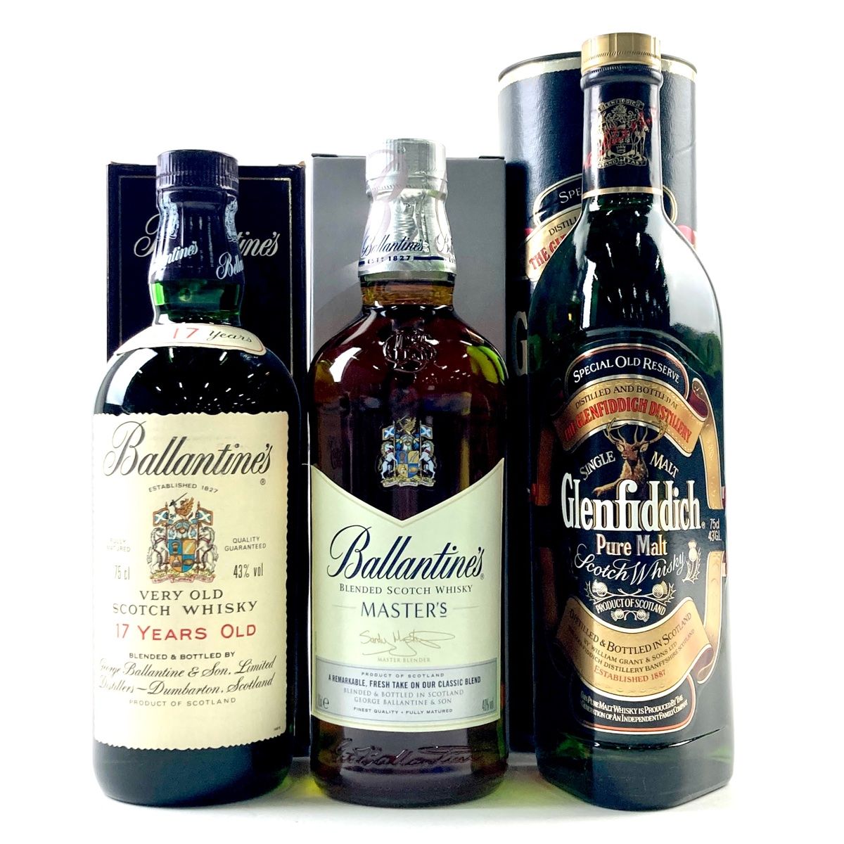 3本 バランタイン グレンフィディック スコッチ 750ml ウイスキー