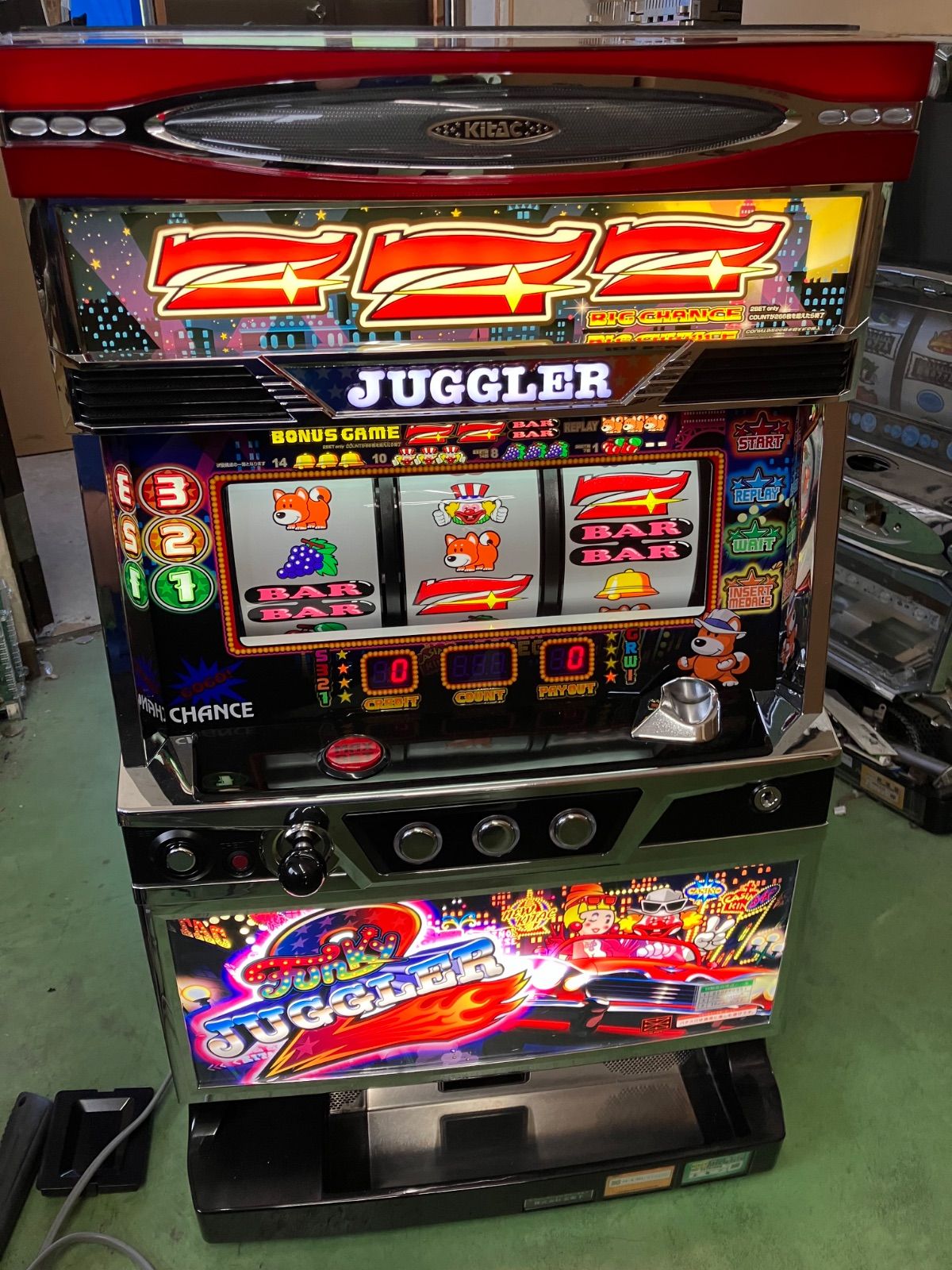 実機 税込 北電子 Sファンキージャグラー2KT◇コイン不要機付