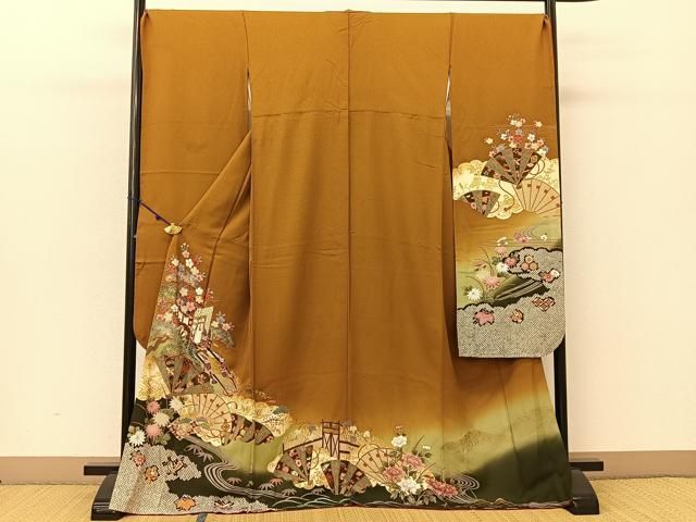 正絹 振袖セット 紺色 金駒刺繍 振袖 金駒刺繍 金彩 花模様 宝尽くし 晴れ