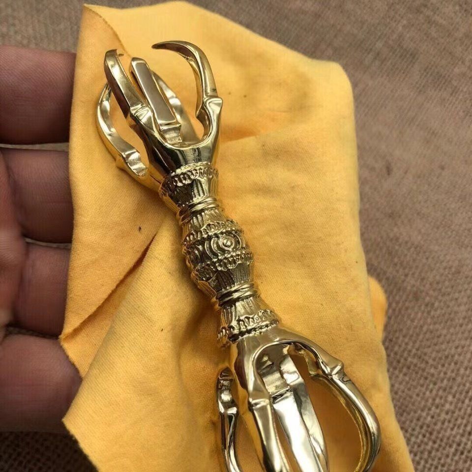 修縁堂】寺院用仏具 法器 青銅 九鈷杵vajra19CM 修縁堂】寺院用仏具 法