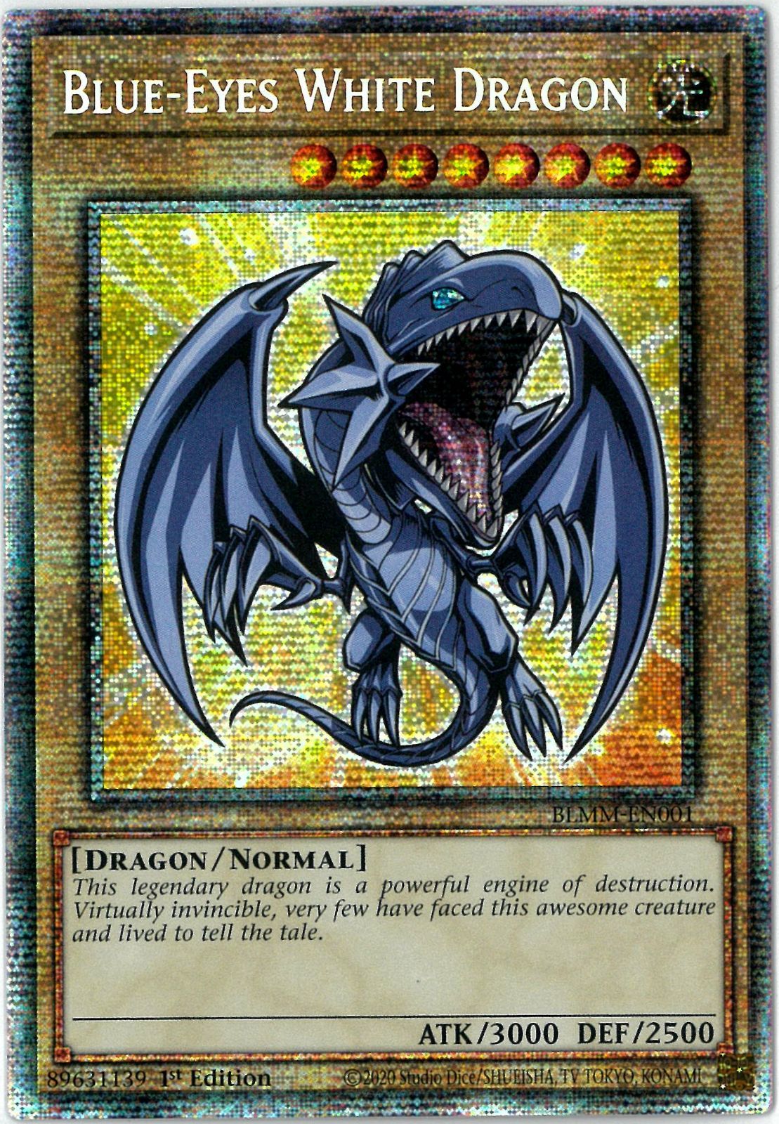 遊戯王 北米版 SDK−001 青目の白龍 ブルーアイズホワイトドラゴン 1st