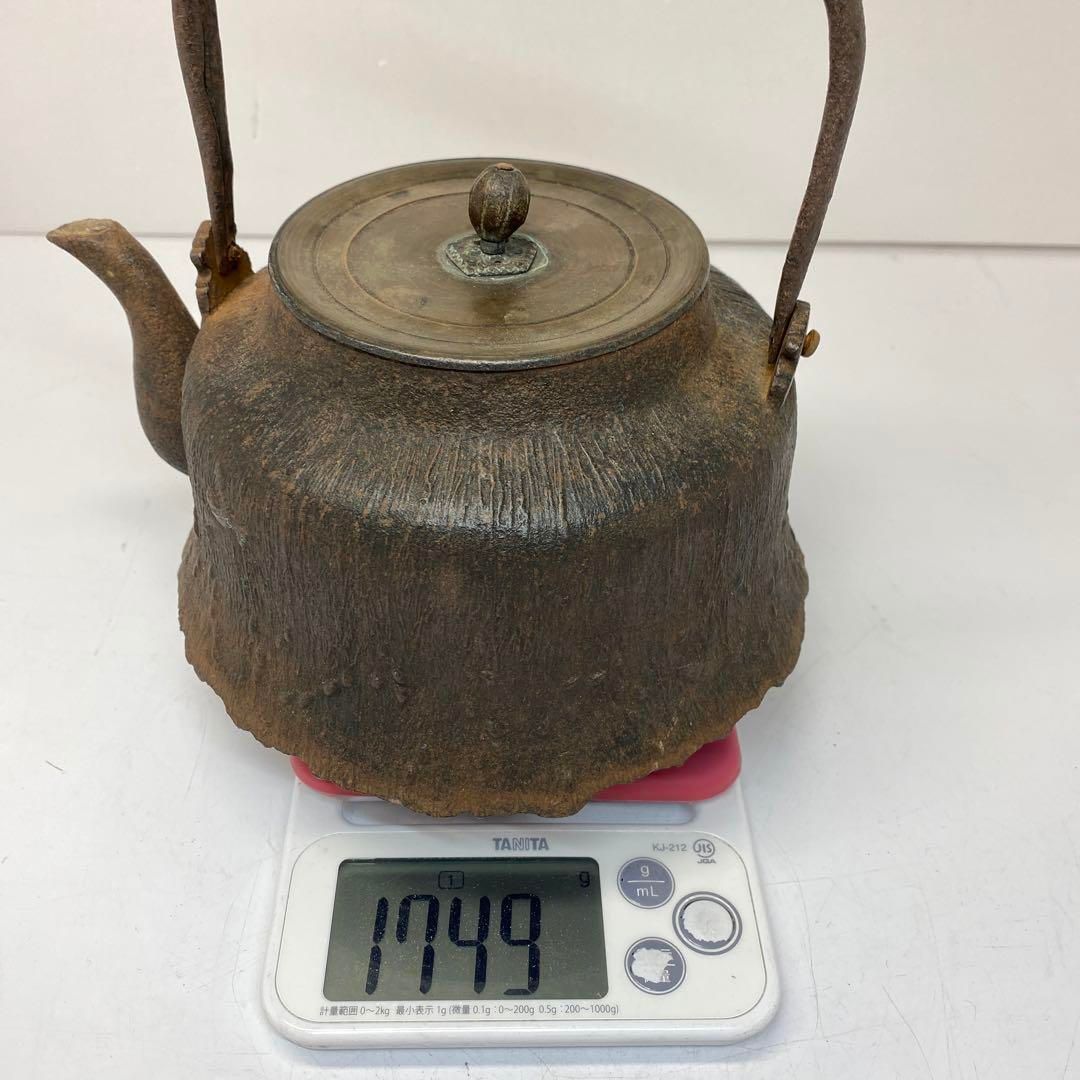 南部鉄天祐堂 希少天祐堂 鉄瓶 骨董品 アンティーク 約1.5L 南部鉄瓶