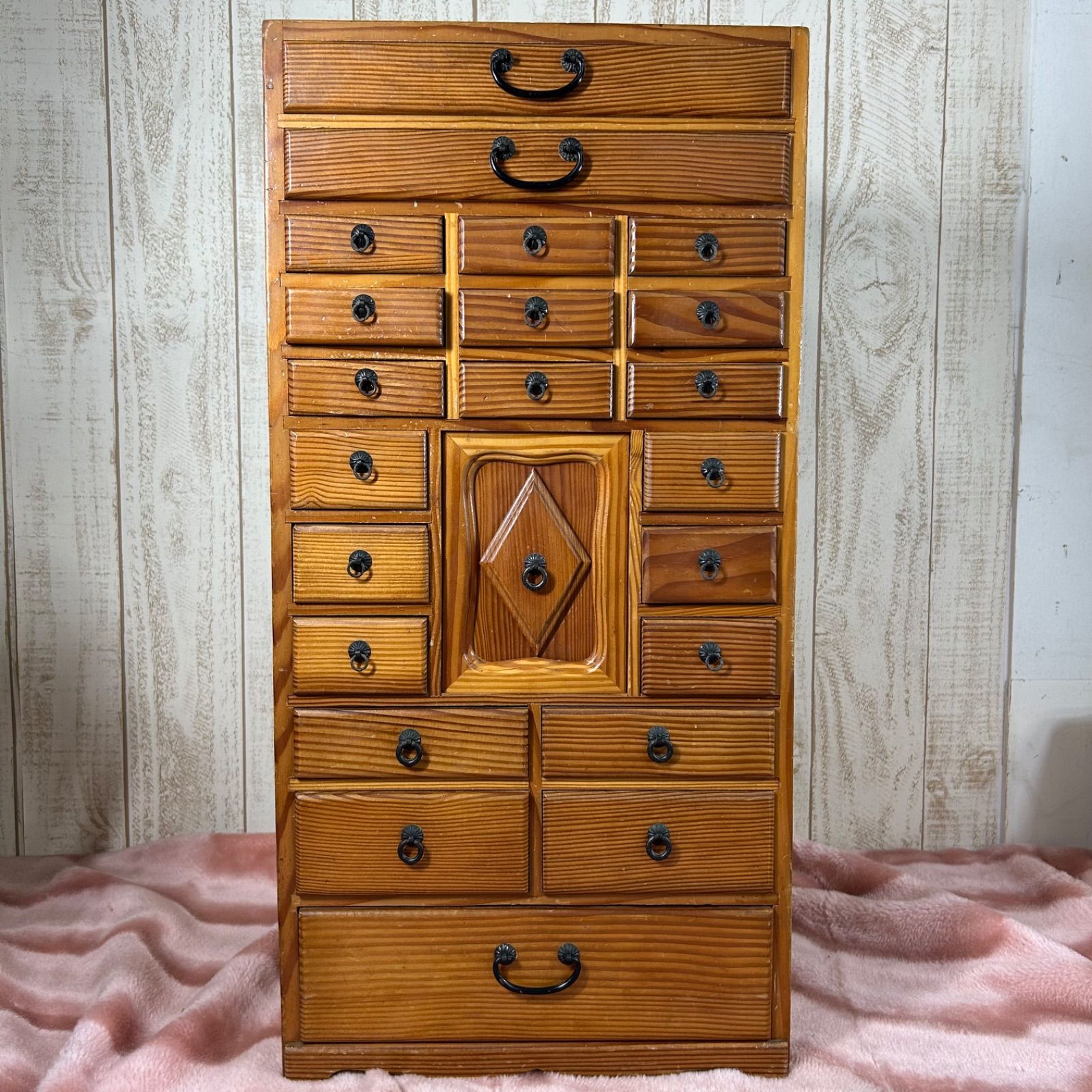 ヴィンテージ 李朝家具 薬箪笥 小引き出し 薬棚 抽斗 収納箱 レトロ