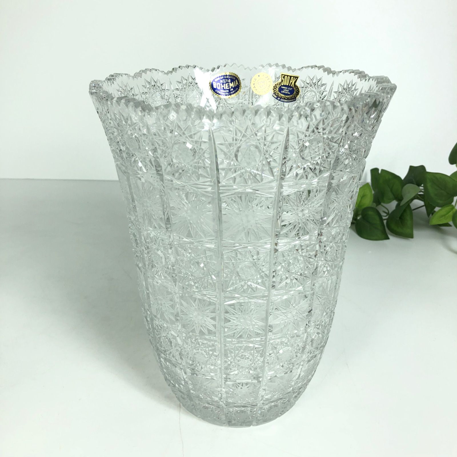 ⭐️超お得⭐️七色の虹☆ボヘミア クリスタルガラス 豪華な花瓶