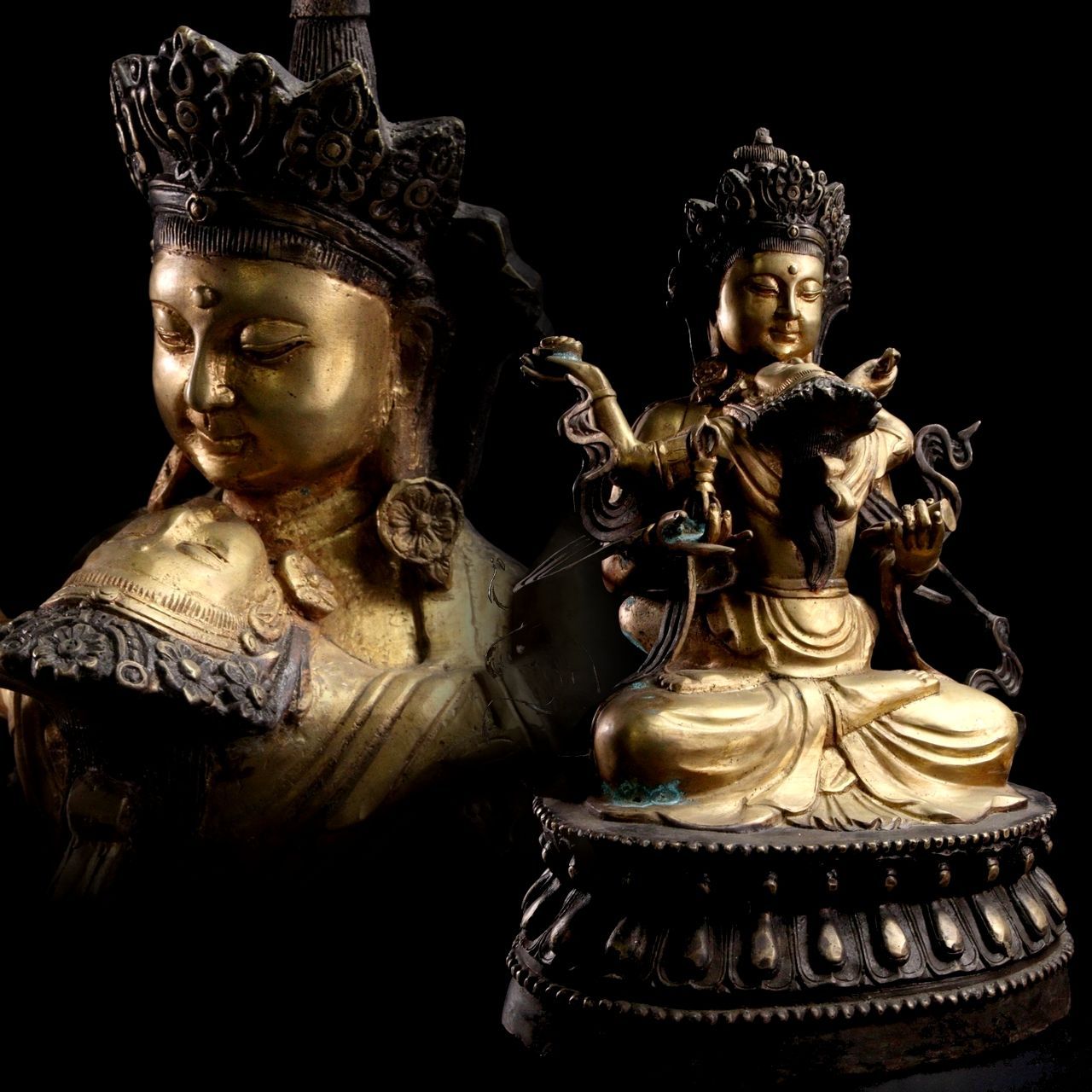 仏教美術 古銅 チベット仏 仏像 置物 D R7110 仏教美術 古銅 チベット