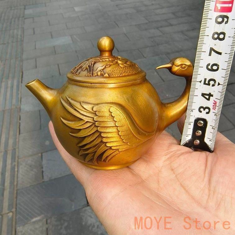 銅器 茶壺龍鳳呈祥茶壺 茶道具 煎茶器装飾品 工芸品 置物 銅器 龍鳳