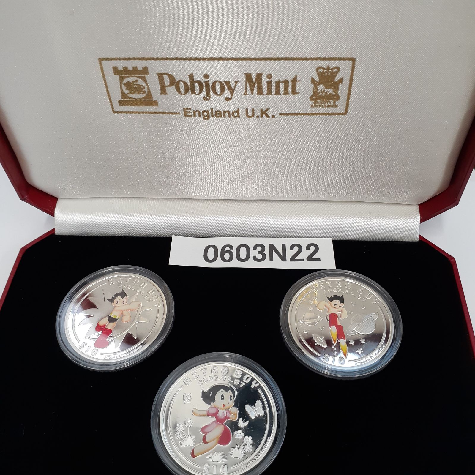 ASTRO BOY アストロボーイ 鉄腕アトム 2003年 誕生記念貨幣 10ドル銀貨 3種