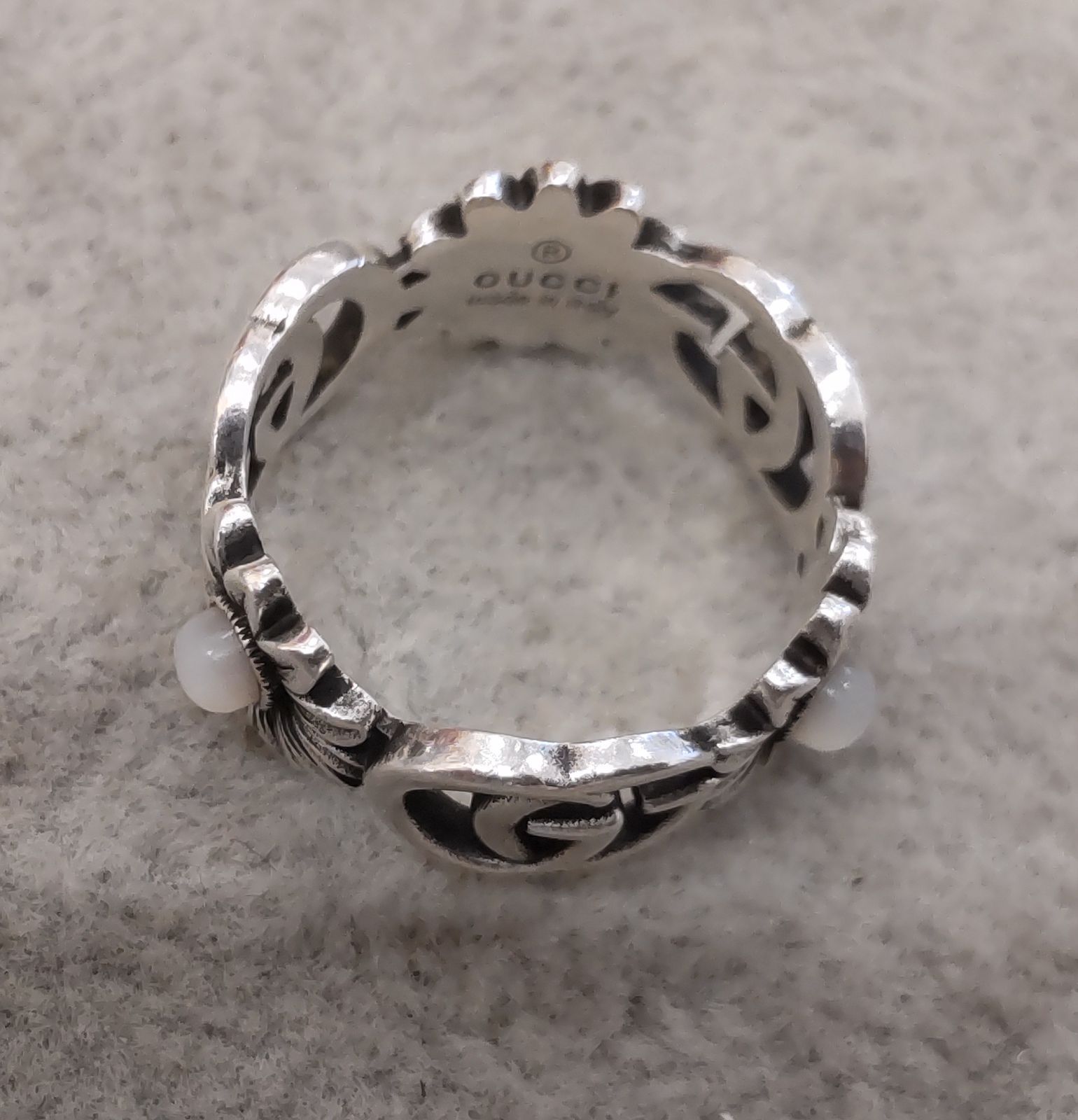 綺麗！ グッチ ダブルG フラワー リング シルバー 925 11.5号 - メルカリ