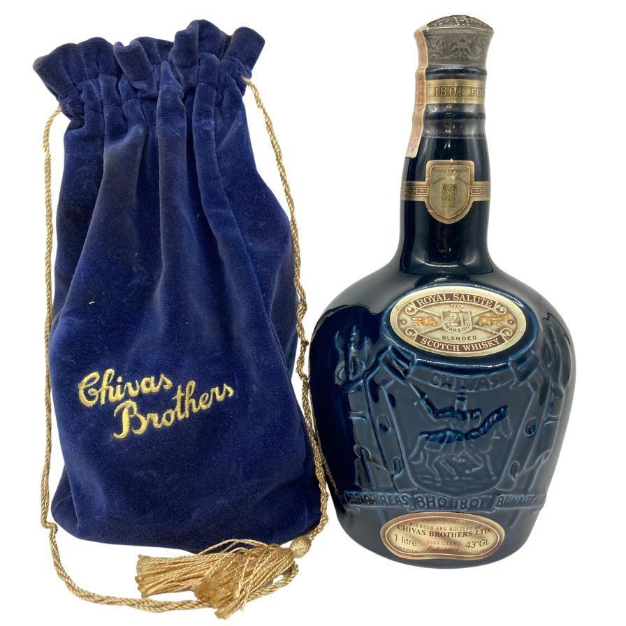 シーバス ブラザーズ ロイヤルサルート 21年 高品質 青陶器【L2