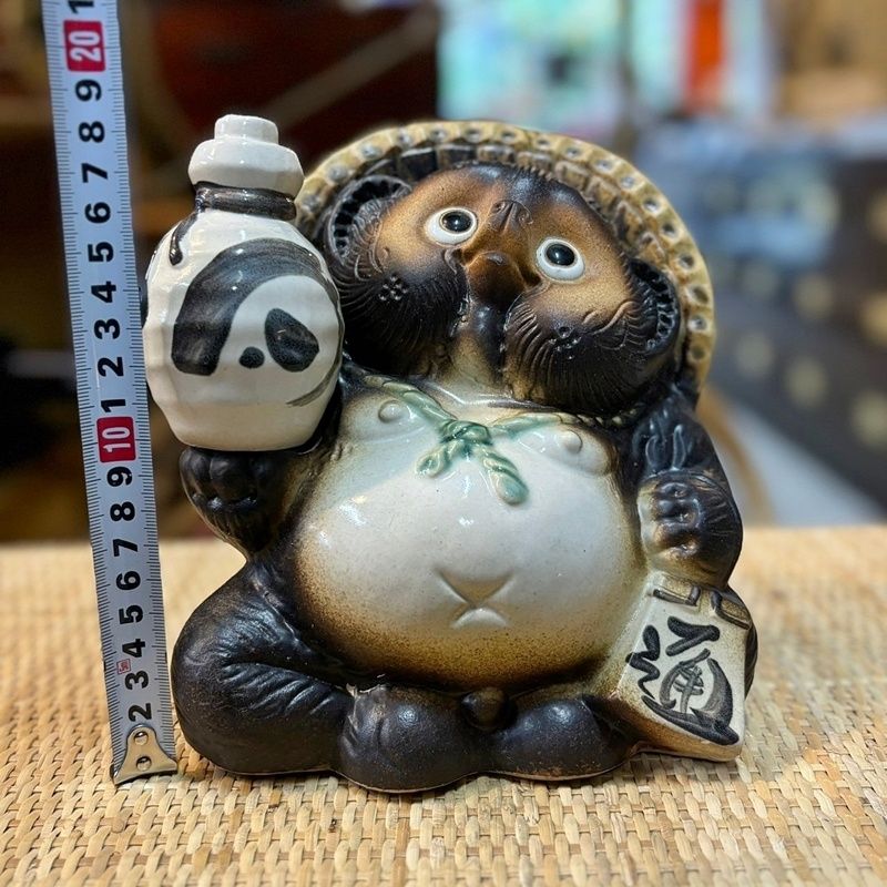 ① 信楽焼 たぬき 大型置物 狸 高さ約105cm 陶器 タヌキ 縁起物 商売